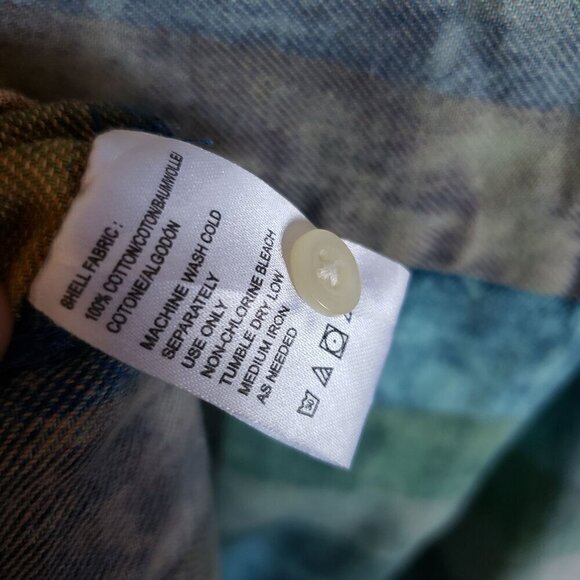 Anthropologie Isabella Sinclair Plaid Ruffle Henley Top Acid Wash Size Womens XS - Picture 11 of 11